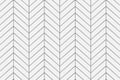 White chevron tile seamless pattern. Kitchen backsplash or bathroom floor zigzag texture. Stone or ceramic brick wall Royalty Free Stock Photo