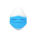 White Chicken Easter Egg in Medical ProtectivÃÆ Mask for Prevension of Coronavirus COVID-19. 3d Rendering Royalty Free Stock Photo