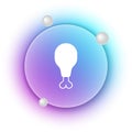 White Chicken leg icon isolated on white background. Chicken drumstick. Blue and purple gradient circle background Royalty Free Stock Photo