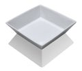 White china square plate