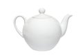 White china teapot.