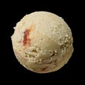 white chocolat and strawberry ice cream scoop Royalty Free Stock Photo