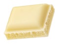 White chocolate bar isolated on white background, full depth of field Royalty Free Stock Photo