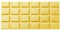 White chocolate bar isolated. Top view. File contains clipping path Royalty Free Stock Photo