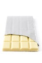 White chocolate bar isolated on white background Royalty Free Stock Photo