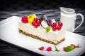 White chocolate cheescake Royalty Free Stock Photo