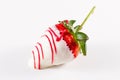 White chocolate covered strawberry Royalty Free Stock Photo
