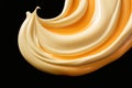 White chocolate cream with caramel. Wave pattern.
