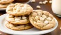 White Chocolate Macadamia Nut Cookies Royalty Free Stock Photo