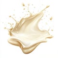 White chocolate milk splash, isolated against a background and complete with a clipping path Royalty Free Stock Photo