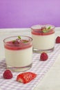 White chocolate panna cotta