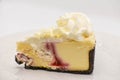 White Chocolate Raspberry Truffle Cheesecake, Isolated