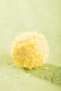 White chocolate truffle ball Royalty Free Stock Photo