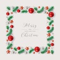 969_Christmas-Background-with-Frame Royalty Free Stock Photo