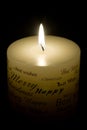 White Christmas Candle Royalty Free Stock Photo