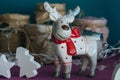 White Christmas ceramic deer