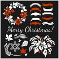 White Christmas design elements vector image Royalty Free Stock Photo