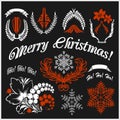 White Christmas design elements vector image Royalty Free Stock Photo
