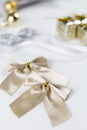 White Christmas gift boxes and decoration