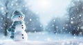 White christmas holiday snow seasonal blue new cold year winter snowman celebration Royalty Free Stock Photo