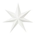 White Christmas paper star Royalty Free Stock Photo