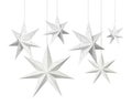 White Christmas paper stars Royalty Free Stock Photo