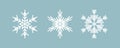 white christmas snowflake set banner isolated vector Royalty Free Stock Photo