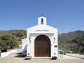 White church in an Andalucian village of Frigiliana, Malaga, Spain.