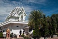 White Church in Buddhism temple Wat Tham Khuha Sawan,Thailand.