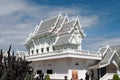 White Church in Buddhism temple Wat Tham Khuha Sawan,Thailand.