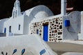 White Churc in Santorini Magic Island in Greece Royalty Free Stock Photo