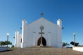 White church in Mina de Sao Domingos Alentejo, Portugal