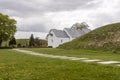 White church in Jelling, Denmark Royalty Free Stock Photo