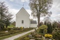 White church in Jelling, Denmark Royalty Free Stock Photo