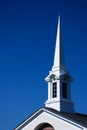 White Church Spire and Roof - Vertical Royalty Free Stock Photo