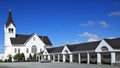 White Church with Steeple Royalty Free Stock Photo