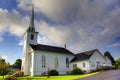 White church with steeple Royalty Free Stock Photo
