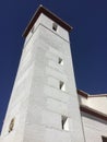 White Church Steeple in Albaicin Granada Spain Royalty Free Stock Photo