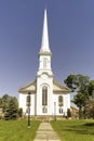 White Church with Tall Steeple Royalty Free Stock Photo