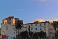 White church in Valencia at historical center photo editorial