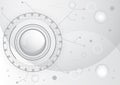 White circle. Abstract futuristic technology background