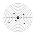 Circle target with shot holes Royalty Free Stock Photo