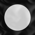 White circle on black silk 3D abstract background Royalty Free Stock Photo