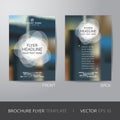 White circle and blur background brochure flyer design layout te