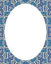 Circle Frame Background with Decorated Borders Royalty Free Stock Photo