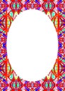 Circle Frame Background with Decorated Borders Royalty Free Stock Photo