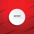 White circle on red background Stylish modern design for posters, brochures, banners, website. with copy space.