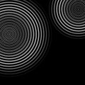 White circle sound waves oscillating or water vortex abstract background Royalty Free Stock Photo