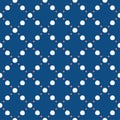White circles and red stars on blue background diamond pattern Royalty Free Stock Photo