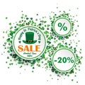 White Circles St Patricks Day Sale Royalty Free Stock Photo
